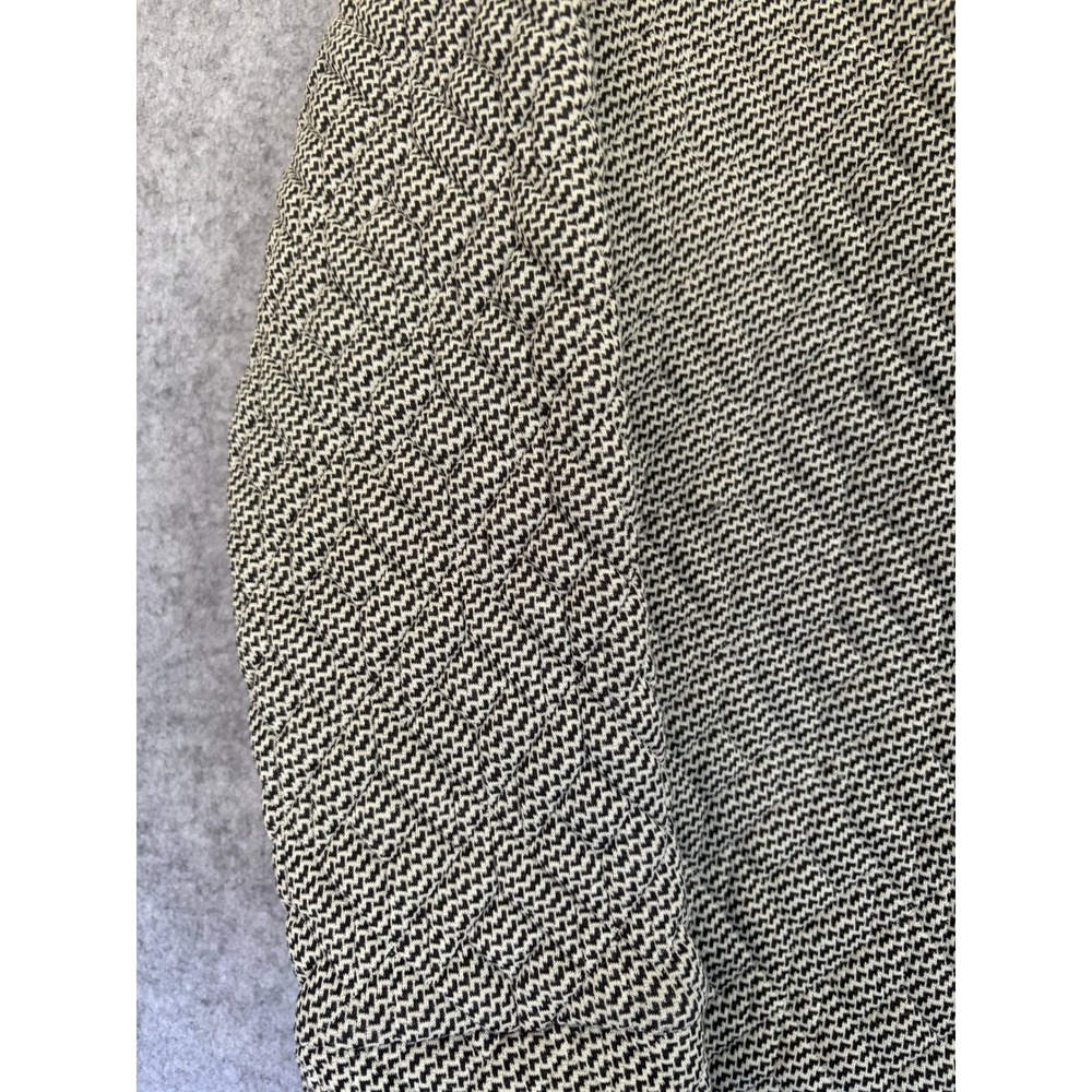 GapFit Jacquard Knit Funnel Neck Sweatshirt Womens‎ L Black White Side Zip Cozy - Picture 2 of 8